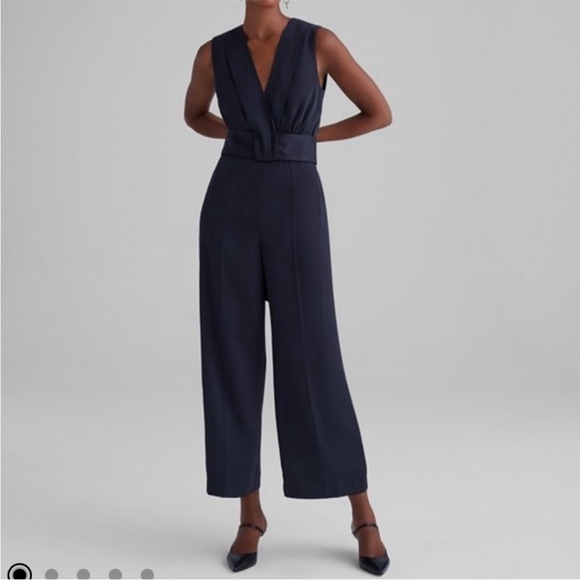 Club Monaco Black Tie Back Jumpsuit size 0 - Picture 1 of 7